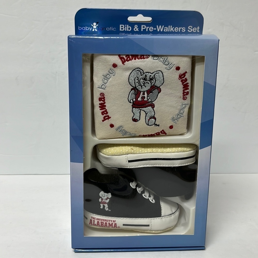 BABY fanatic Bib and pre walker set. NCAA Alabama Crimson Tide